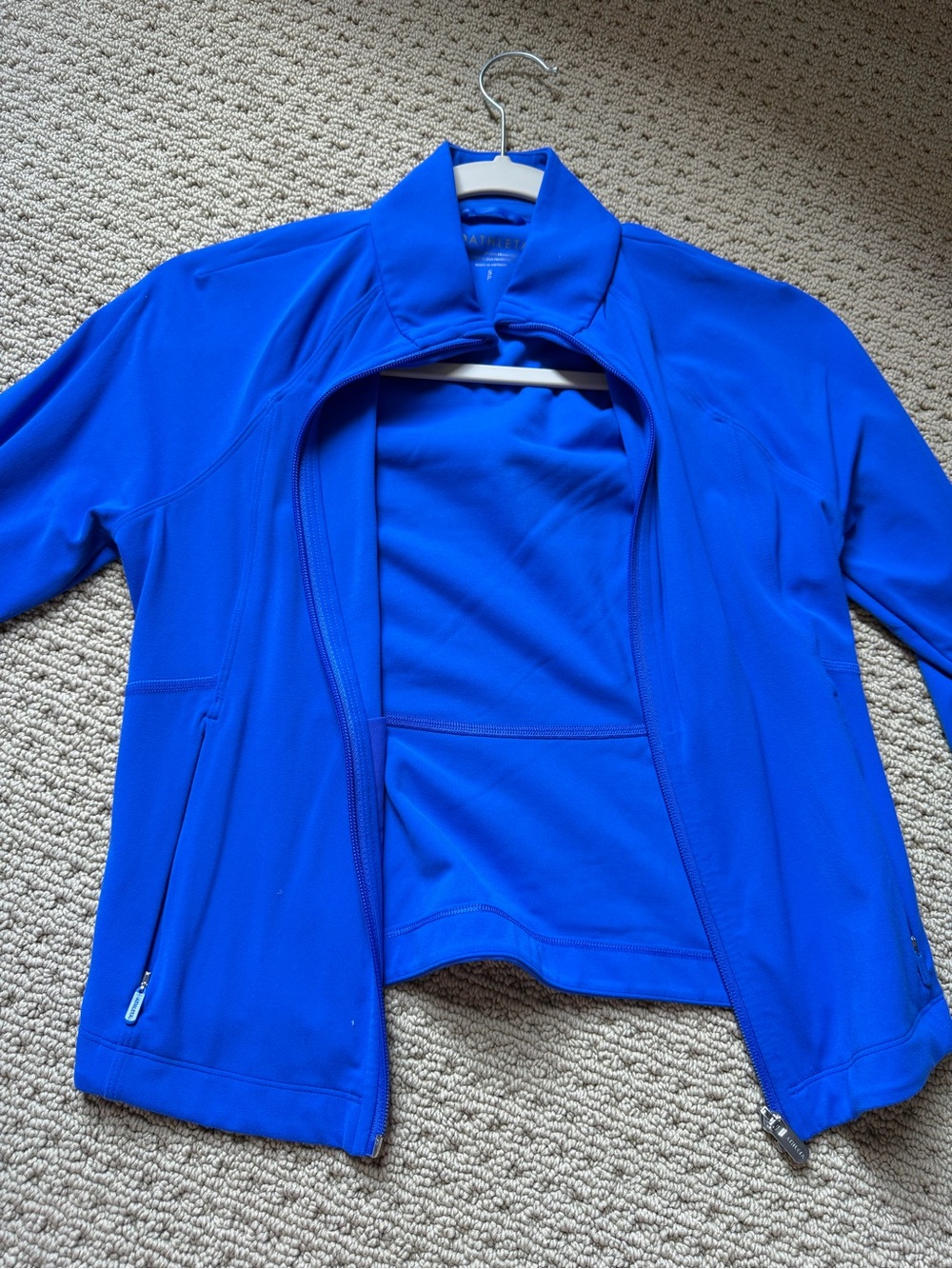 Athleta Electric Blue Zip Up Style Active Jacket